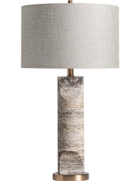 lampe de salon en marbre gris style art déco élégante