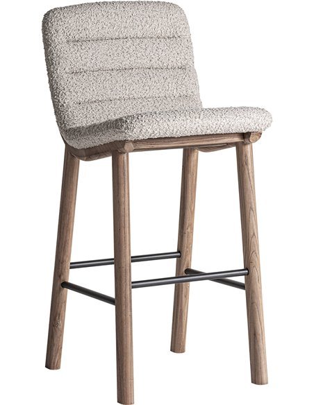 Tabouret contemporain en bois massif brun clair