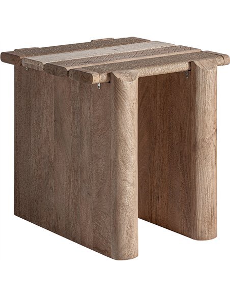 table basse contemporaine marron clair en bois massif