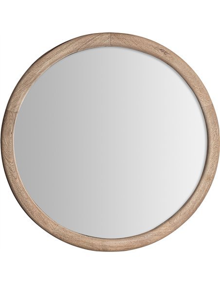 Élégant miroir carré style jacquard naturel