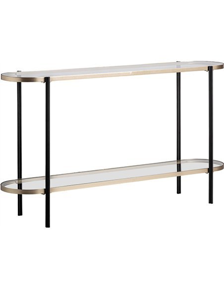 Console fer noir or art déco élégance intemporelle