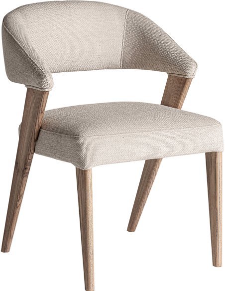 Chaise contemporaine en bois de chêne finition vieilli brun clair