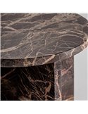 Table d’appoint style contemporain en marbre sombre