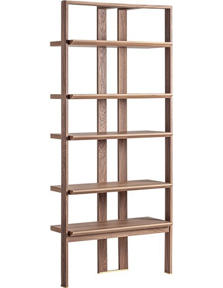 meuble bibliothèque tendance bois orme marron pour séjour