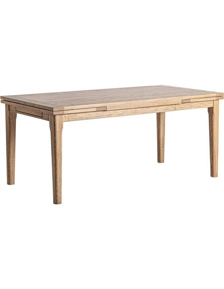 Table à rallonge frêne laqué style raffiné