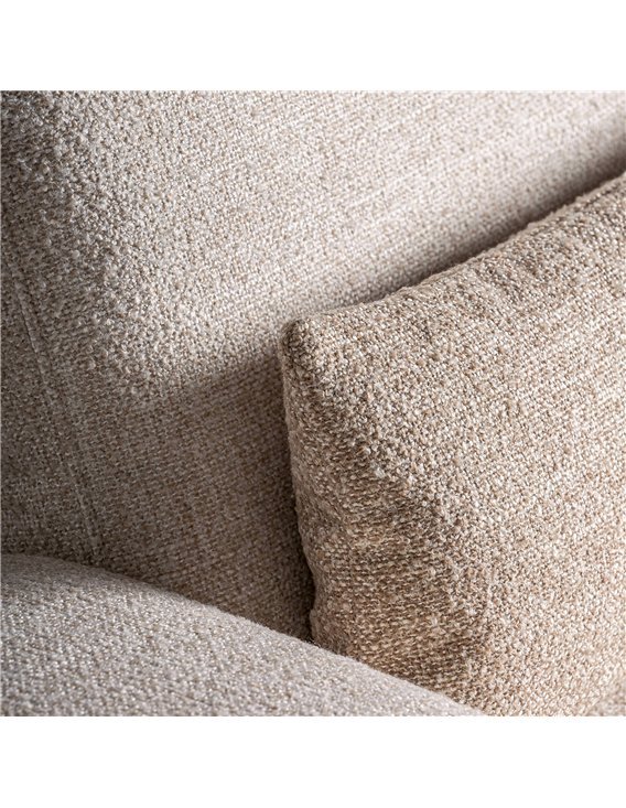 Canapé d angle contemporain beige bois de mélèze et fer élégant