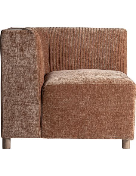 Module canapé d’angle contemporain marron finition marbrée