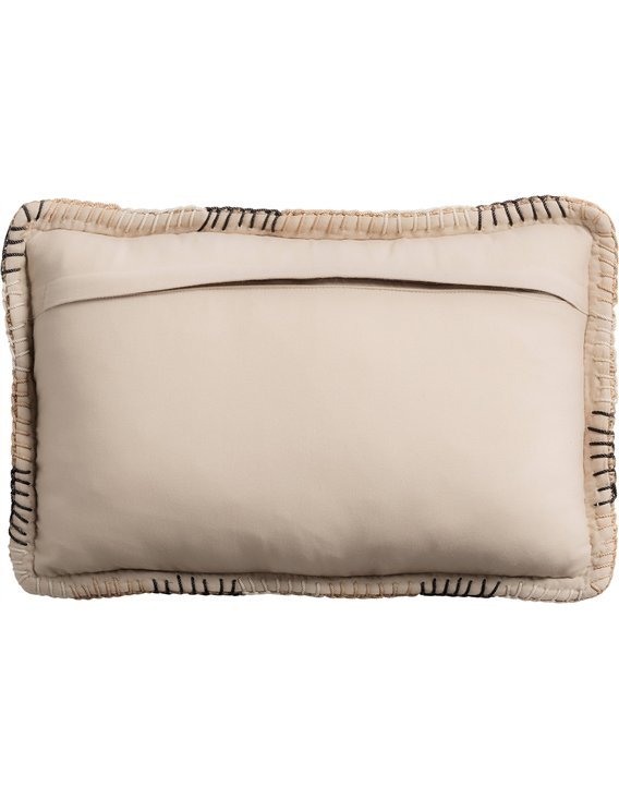 Coussin coton marron marbré touche bohème chic