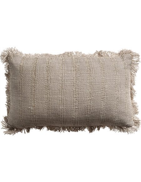 Coussin en lin sable effet marbré déco chic classique