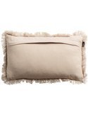 Coussin décoratif lin couleur sable finition élégante