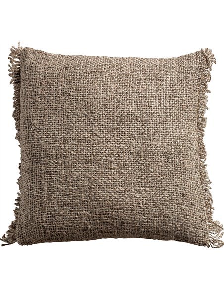 Coussin beige élégant finition marbrée pour salon classique