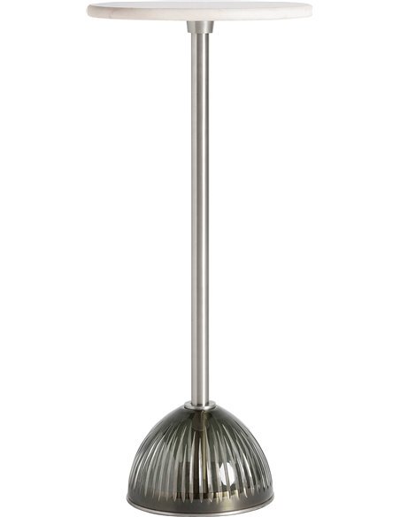 petite table art déco en verre gris pour salon moderne