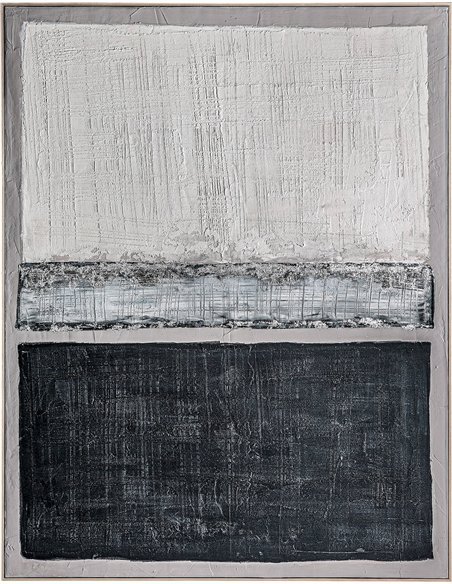 oeuvre murale contemporaine grise ambiance relaxante