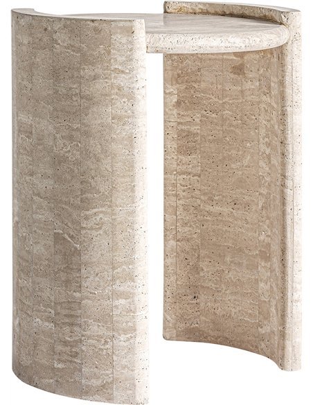 table d appoint design marbre beige style art déco Vical