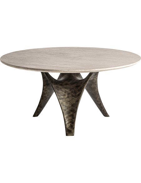 table à manger travertin style raffiné intérieur chic