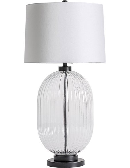 Éclairage raffiné pour salon lampe en verre effet vieilli