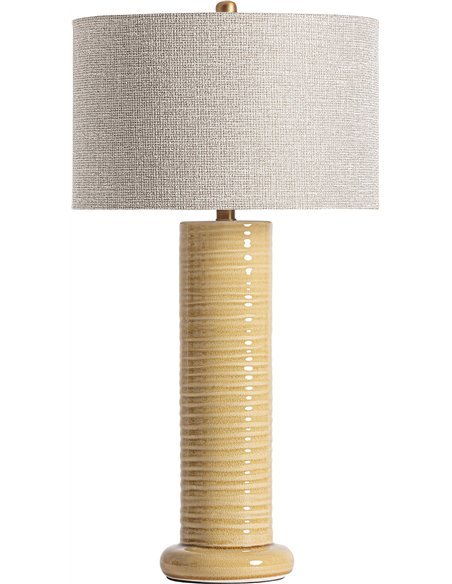 luminaire céramique ocre style contemporain pour salon