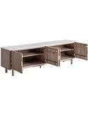 meuble tv design contemporain marron bois de manguier Vical