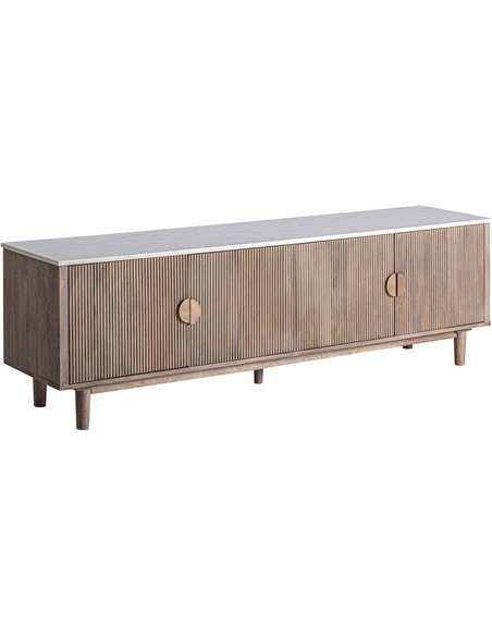 meuble tv élégant bois de manguier style contemporain Vical