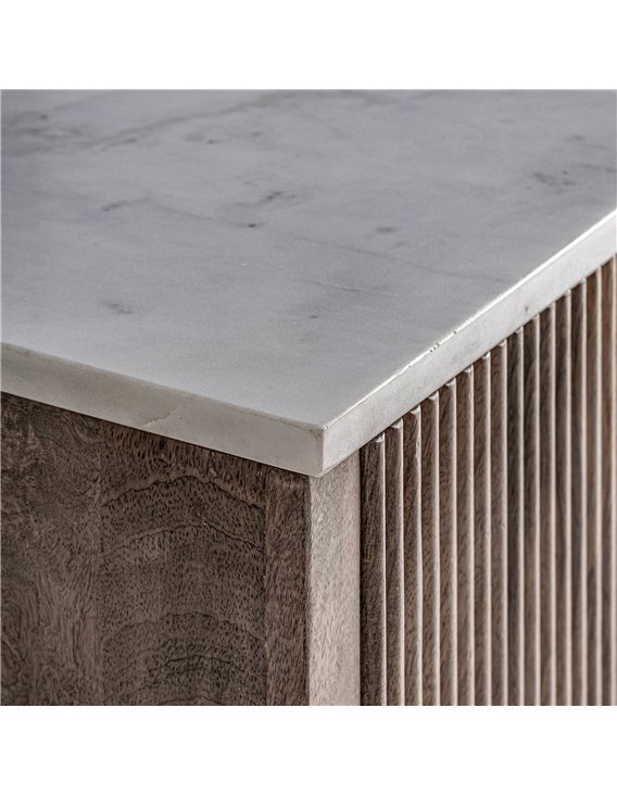 meuble tv tendance marron bois massif contemporain Vical
