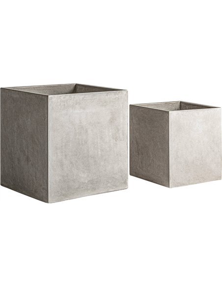 pot décoratif gris en terre cuite design moderne