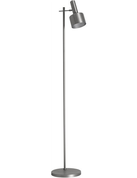 lampe de sol contemporaine finition argent élégante