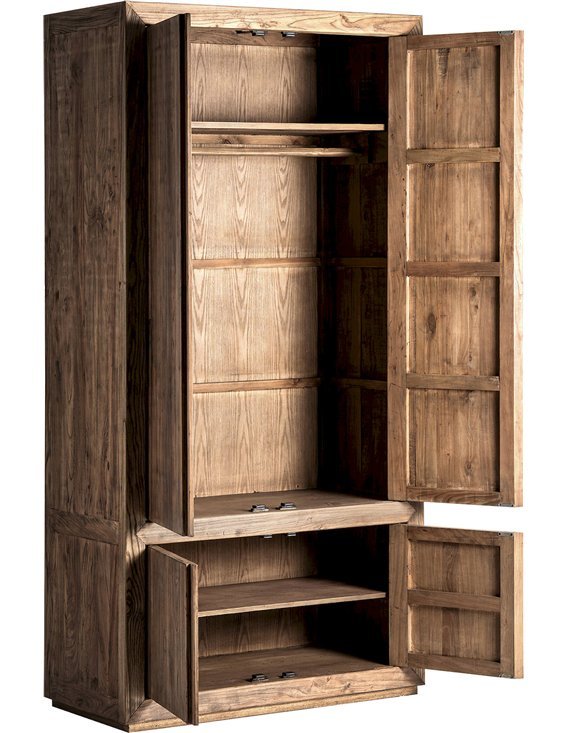 meuble dressing bois d’orme marron contemporain