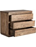 commode contemporaine en bois d’orme marron élégance raffinée