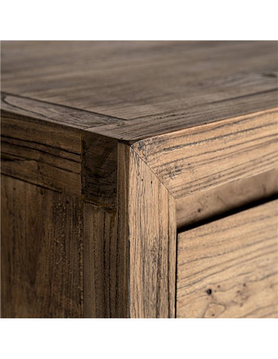 meuble de rangement design en bois d’orme marron style moderne