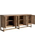 buffet contemporain marron en bois d’orme décor raffiné