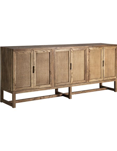 buffet en bois d’orme marron tendance contemporaine