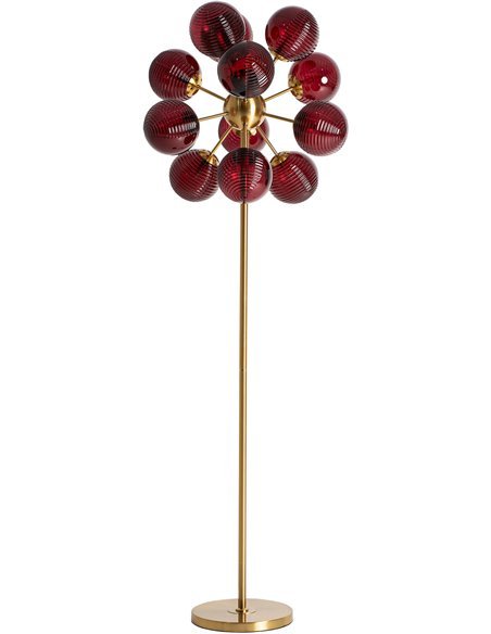 lampe de salon en cristal bordeaux élégance art déco