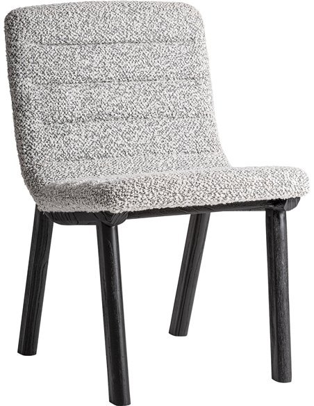 chaise design sculpturale jacquard finition noire Vical