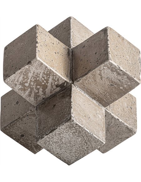 Sculpture décorative design contemporain beige mate