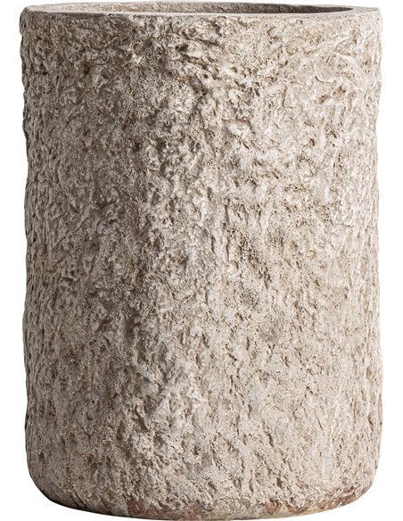 Jardinière contemporaine en ciment blanc cassé élégante