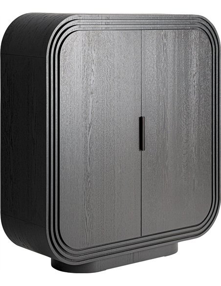 rangement raffiné en chêne noir inspiration art déco