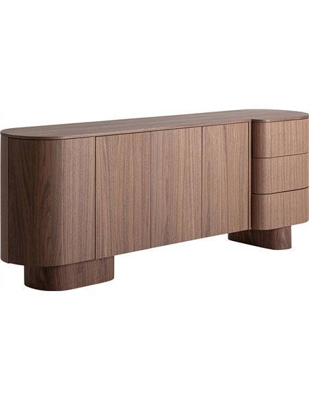 buffet élégant finition brillante pour séjour moderne