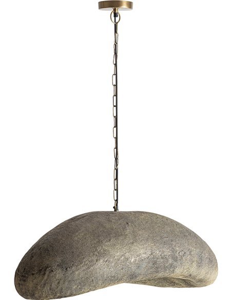 lustre suspendu doré finition sablée pour décoration intérieure