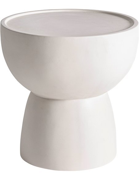 table basse design béton blanc cassé contemporain élégant