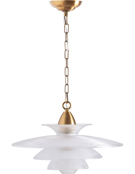 luminaire suspendu transparent art déco raffiné