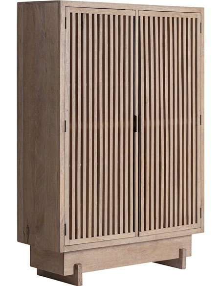 Armoire chic bois naturel marron style contemporain