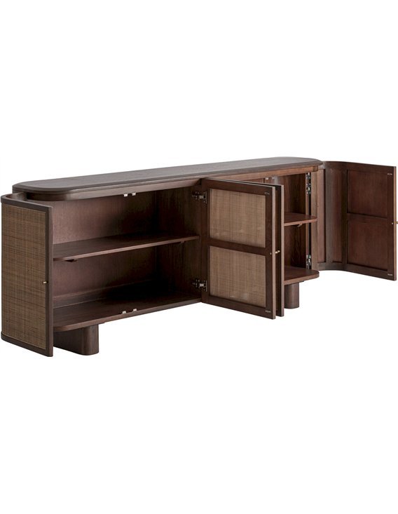 buffet design nordique finition marbrée bois marron