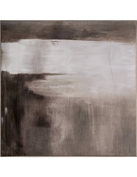 tableau contemporain marron sur toile élégance salon