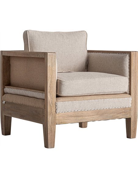 fauteuil bois de bouleau marron style classique élégant