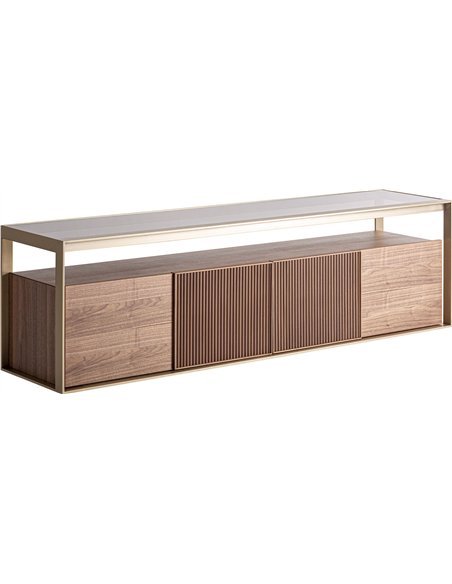 meuble tv style contemporain en bois naturel