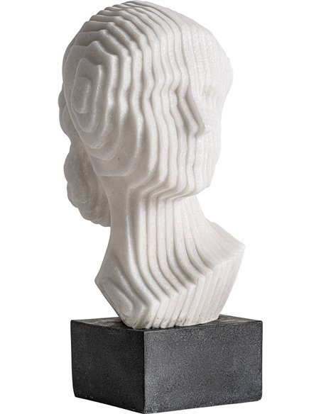 sculpture bustier design contemporain blanc résine