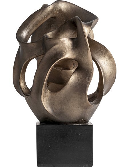 sculpture décorative urania en résine dorée style moderne