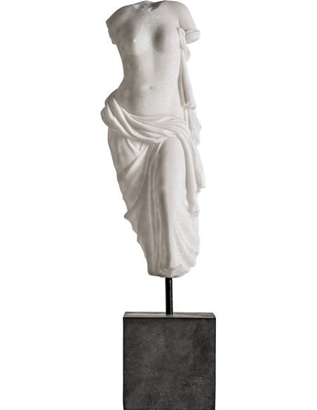 objet d’art moderne blanc finition vieilli pour salon