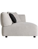 Canapé modulable contemporain blanc cassé en polyester élégant