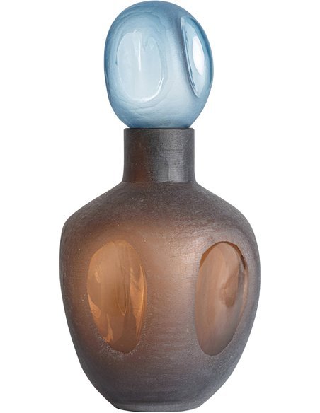Vase décoratif en verre marron contemporain élégant